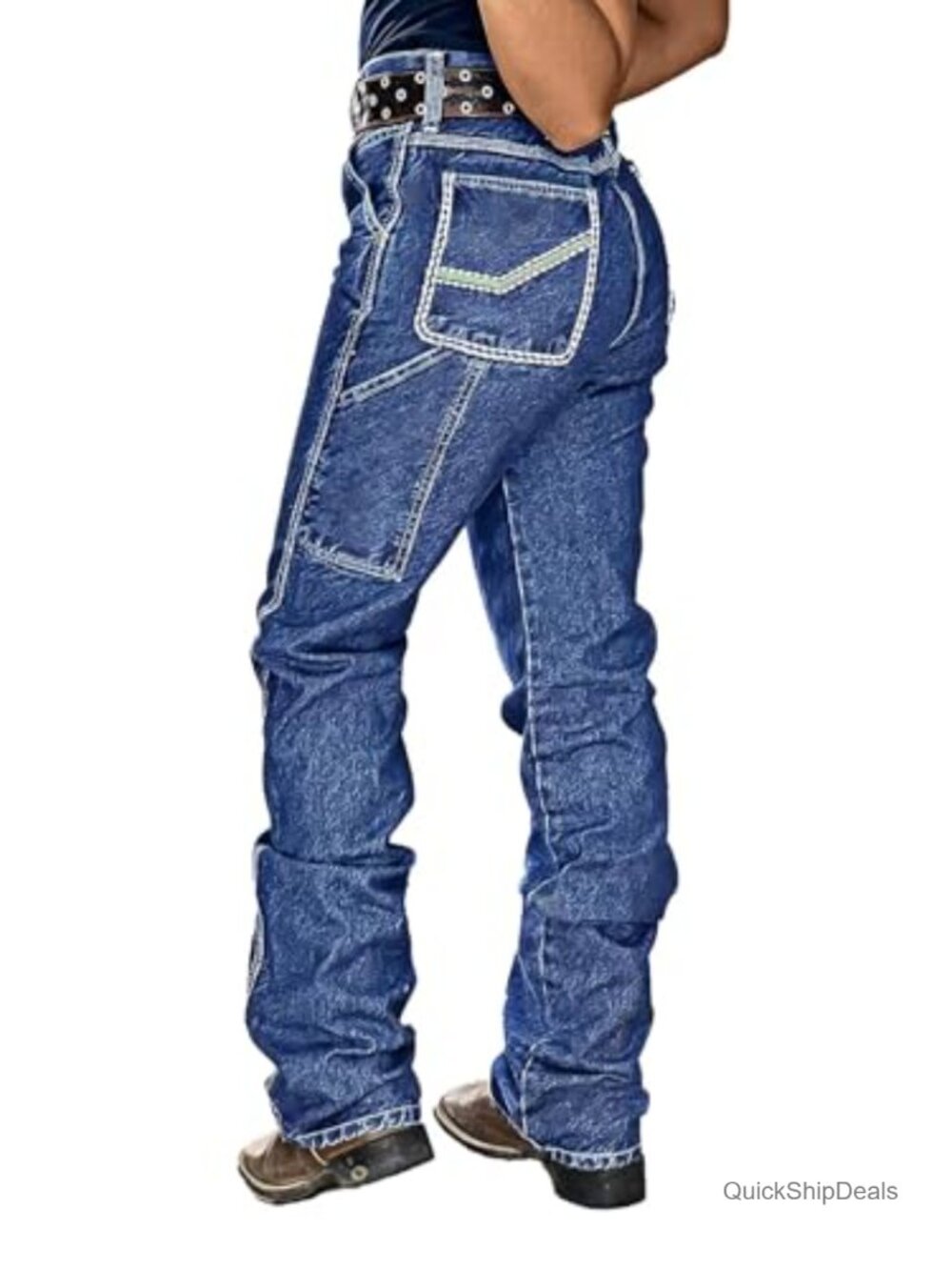 Flamingals Boot Cut Jeans Mid Rise Stretchy Embroidered Denim